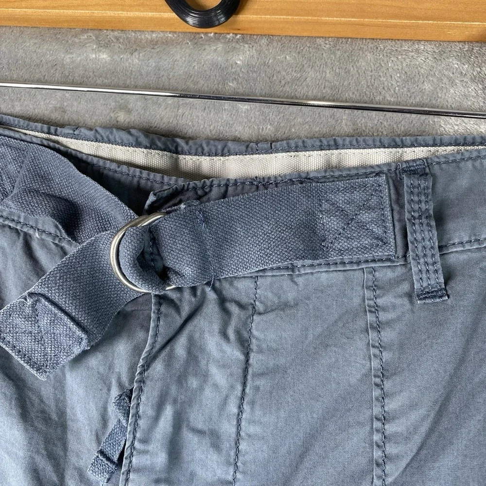 Vintage Gap Pants Mens Size 32x32 Blue Grey Y2K Paratrooper Skater Cargo Belted